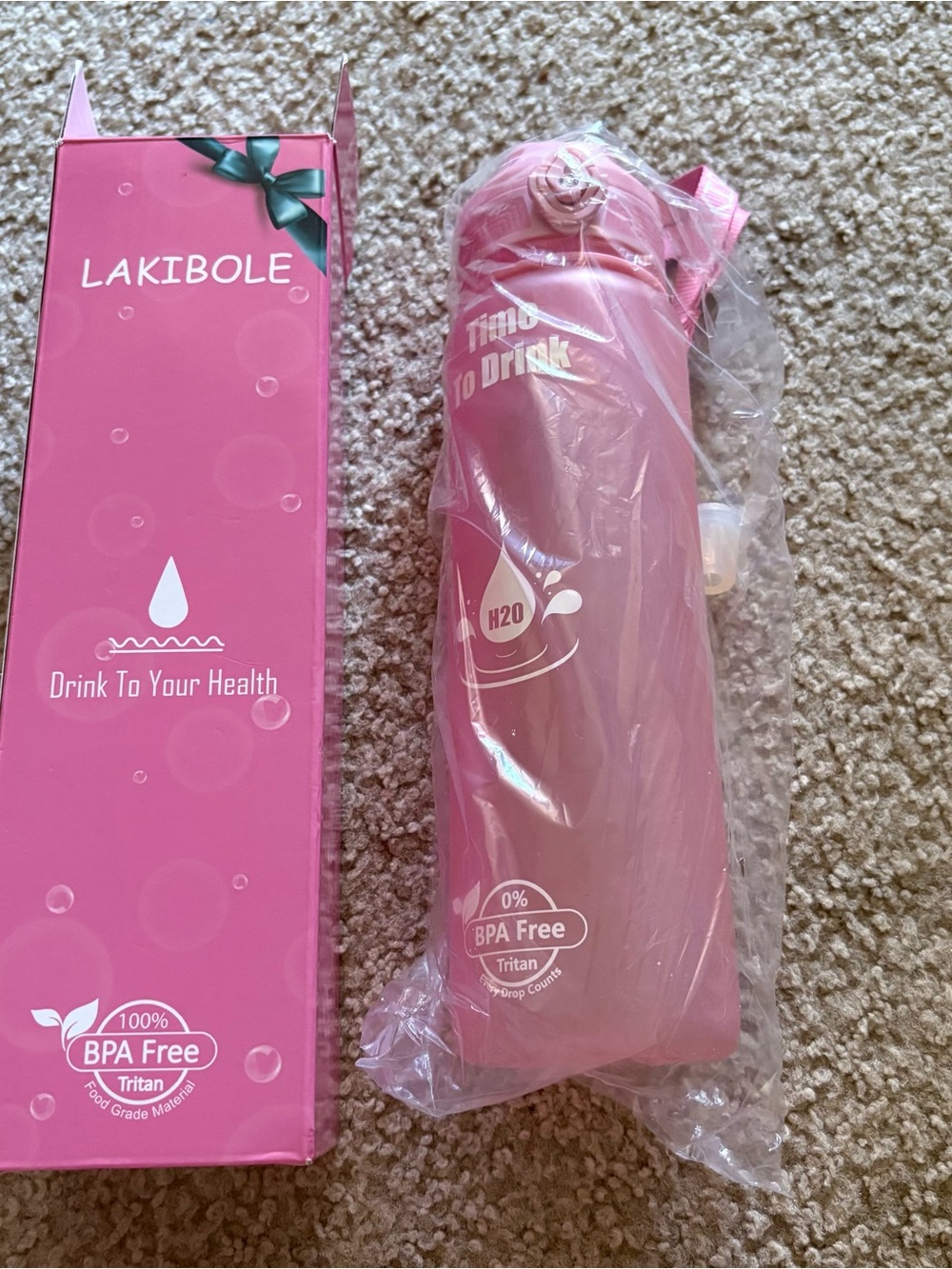 LAKIBOLE H20 BPA Free Tritan 1L Water Bottle